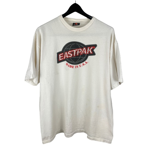 Vintage 90s Eastpak Back Pack Promo Made In USA Single Stitch Shirt Size XL - Picture 1 of 9